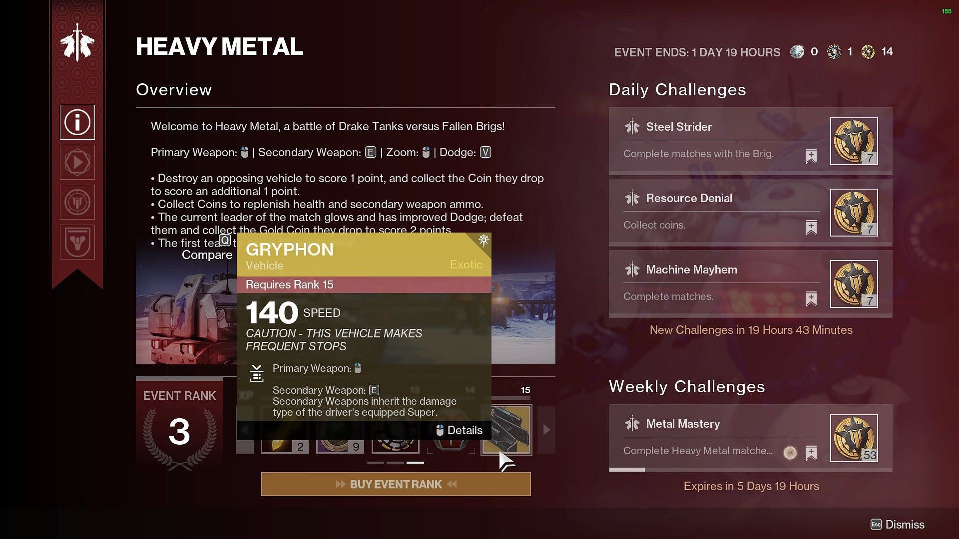 Gryphon in Destiny 2 (Image via Bungie)
